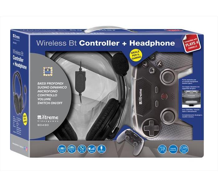 XTREME Controller compatibile PS4 Xtreme bluetooth + cuffie